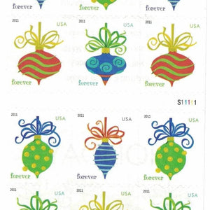 2011 US Holiday Baubles Forever Stamps Booklet of 20 1set=5Sheets Was $73.00/set - stampworldstore
