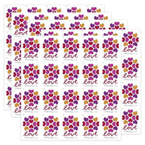 2019 USPS Hearts Blossom Love Forever Stamps 1set=5Sheets Was $73.00/set - stampworldstore