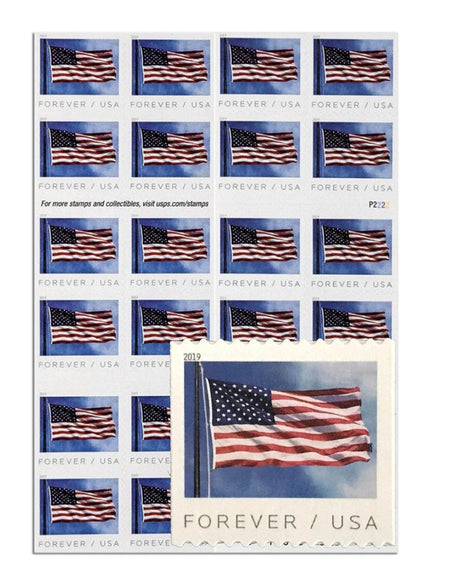 2019 US FLAG 1set=5Sheets Was $73.00/set - stampworldstore
