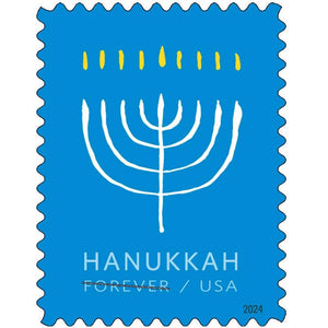2024 USPS Hanukkah Forever Stamps, Sheet of 20 1set=5Sheets Was $73.00/set - stampworldstore