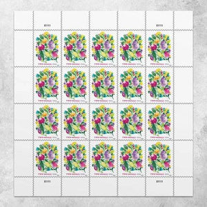 2024 USPS Wedding Blooms Forever Stamps 1set=5Sheets Was $73.00/set - stampworldstore