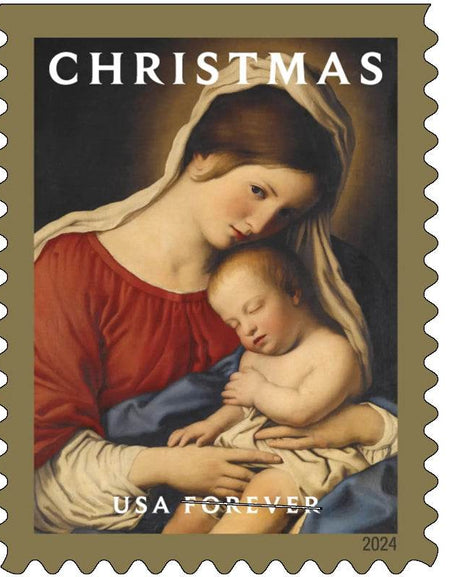 2024 usps Christmas Madonna and Child Forever Stamps Sheets of 20 1set=5Sheets Was $73.00/set - stampworldstore