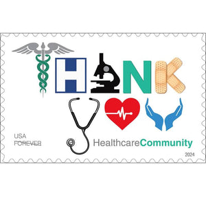 2024 Thank You, Healthcare CommunityStamps, Sheet of 20 Forever 1set=5Sheets Was $73.00/set - stampworldstore