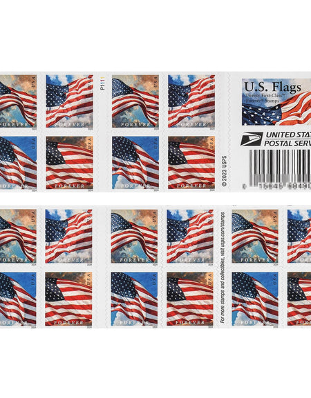 2024 US Flags Forever First Class Postage Stamps(Sheet of 20) 1set=5Sheets Was $73.00/set - stampworldstore