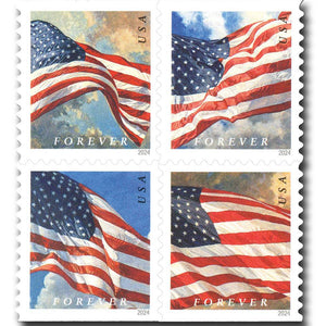 2024 US Flags Forever First Class Postage Stamps(Sheet of 20) 1set=5Sheets Was $73.00/set - stampworldstore