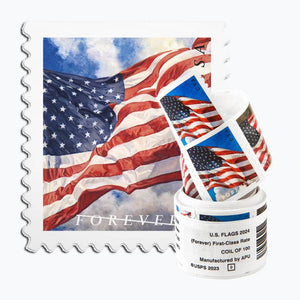 2024 USPS Forever American Flag Stamps Rolls Was $73.00/roll - stampworldstore