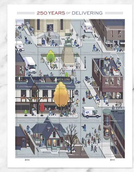 250 Years of Delivering Stamps 1set=5Sheets Was $73.00/set - stampworldstore