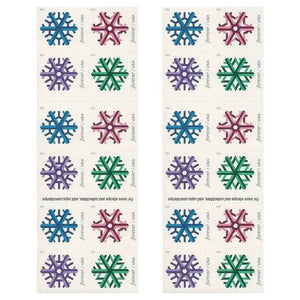 2015 USPS Geometric Snowflakes Forever Postage Stamps 1set=5Sheets Was $73.00/set - stampworldstore