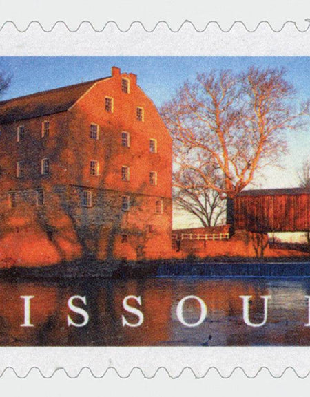 Bollinger’s Mill and Burfordville Covered Bridge Featured on Missouri Statehood Stamp 1set=5Sheets Was $73.00/set - stampworldstore