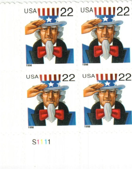 1998 US Uncle Sam Postage Stamps 1set=5Sheets Was $73.00/set - stampworldstore