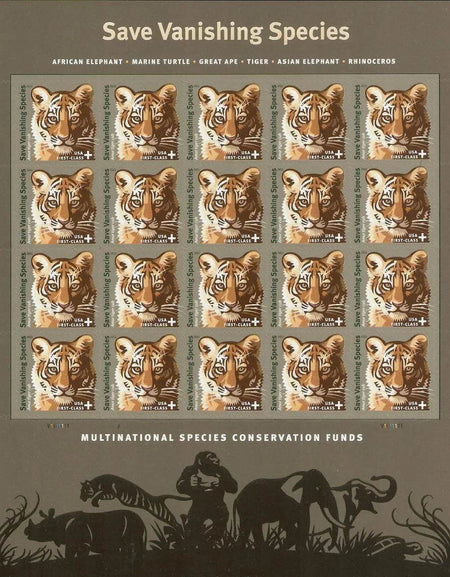 2011 USPS Save Vanishing Species Postage Stamps 1set=5Sheets Was $73.00/set - stampworldstore