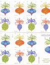2011 US Holiday Baubles Forever Stamps Booklet of 20 1set=5Sheets Was $73.00/set - stampworldstore