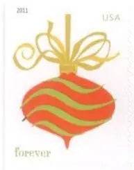 2011 US Holiday Baubles Forever Stamps Booklet of 20 1set=5Sheets Was $73.00/set - stampworldstore