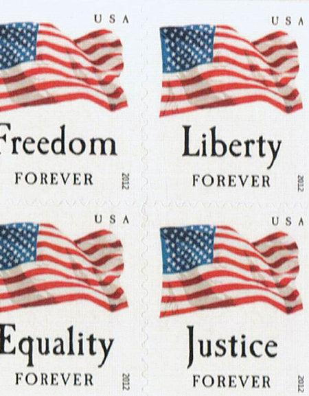 2012 Forever Stamps Four Flags Sheetst of 20 1set=5Sheets Was $73.00/set - stampworldstore