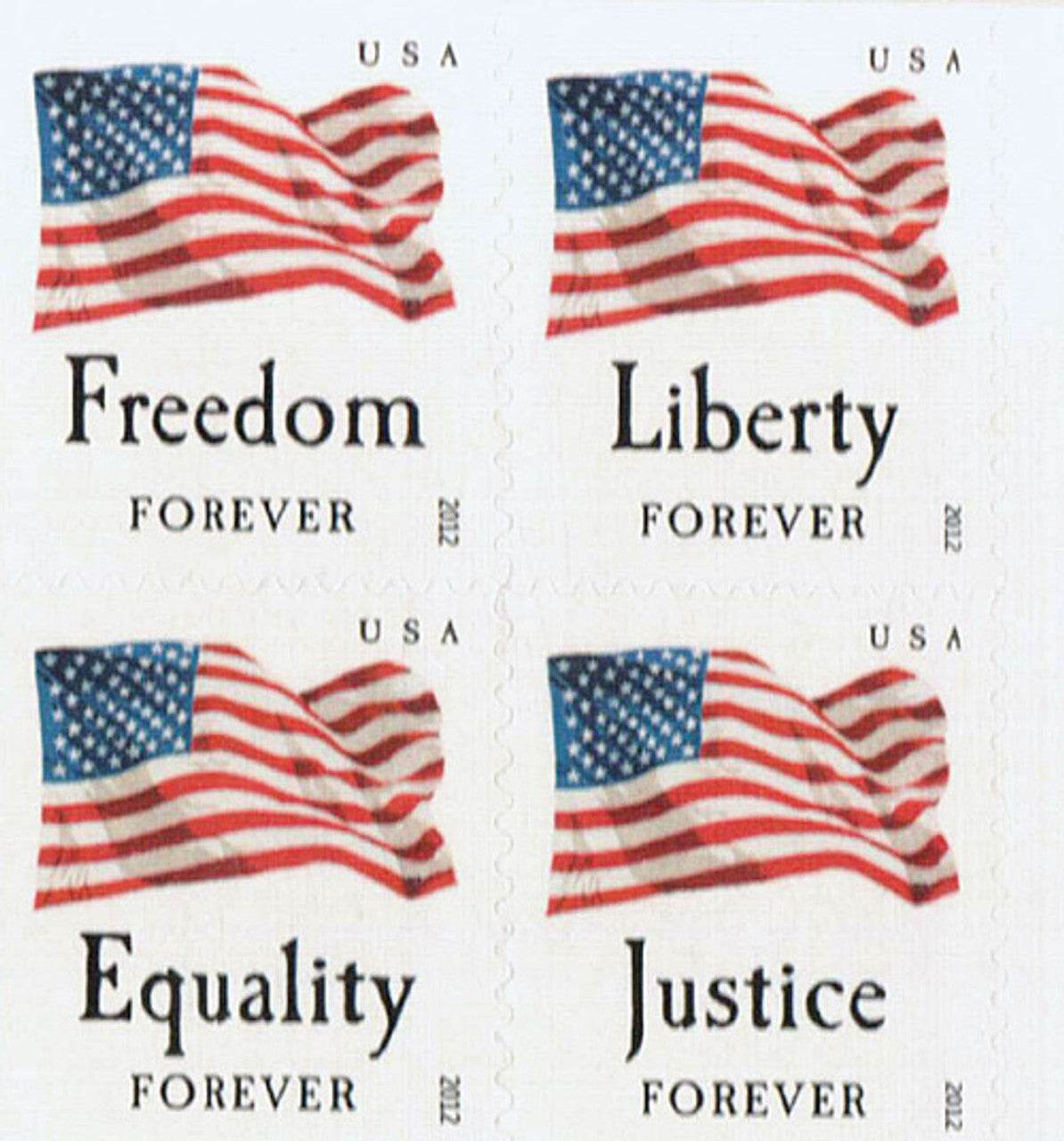 2012 Forever Stamps Four Flags Sheetst of 20 1set=5Sheets Was $73.00/set - stampworldstore