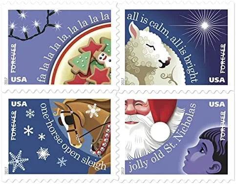 2017 USPS Christmas Carols Forever Postage Stamps 1set=5Sheets Was $73.00/set - stampworldstore