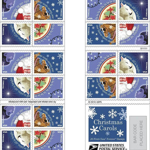 2017 USPS Christmas Carols Forever Postage Stamps 1set=5Sheets Was $73.00/set - stampworldstore
