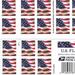 USPS US Flag 2017 Forever Stamps - Sheets of 20 1set=5Sheets Was $73.00/set - stampworldstore