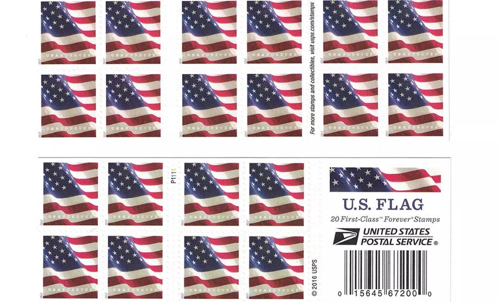 USPS US Flag 2017 Forever Stamps - Sheets of 20 1set=5Sheets Was $73.00/set - stampworldstore