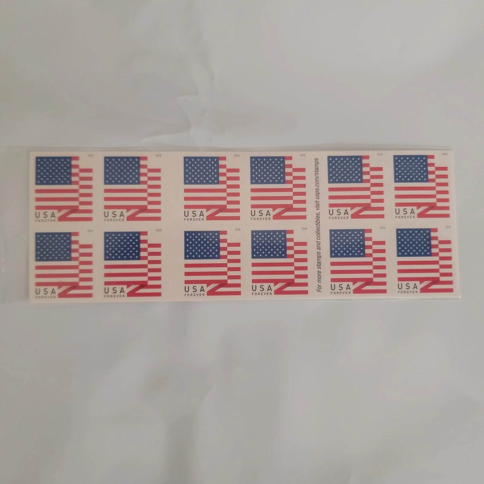 USPS US Flag 2018 Forever Stamps (Sheets of 20) 1set=5Sheets Was $73.00/set - stampworldstore