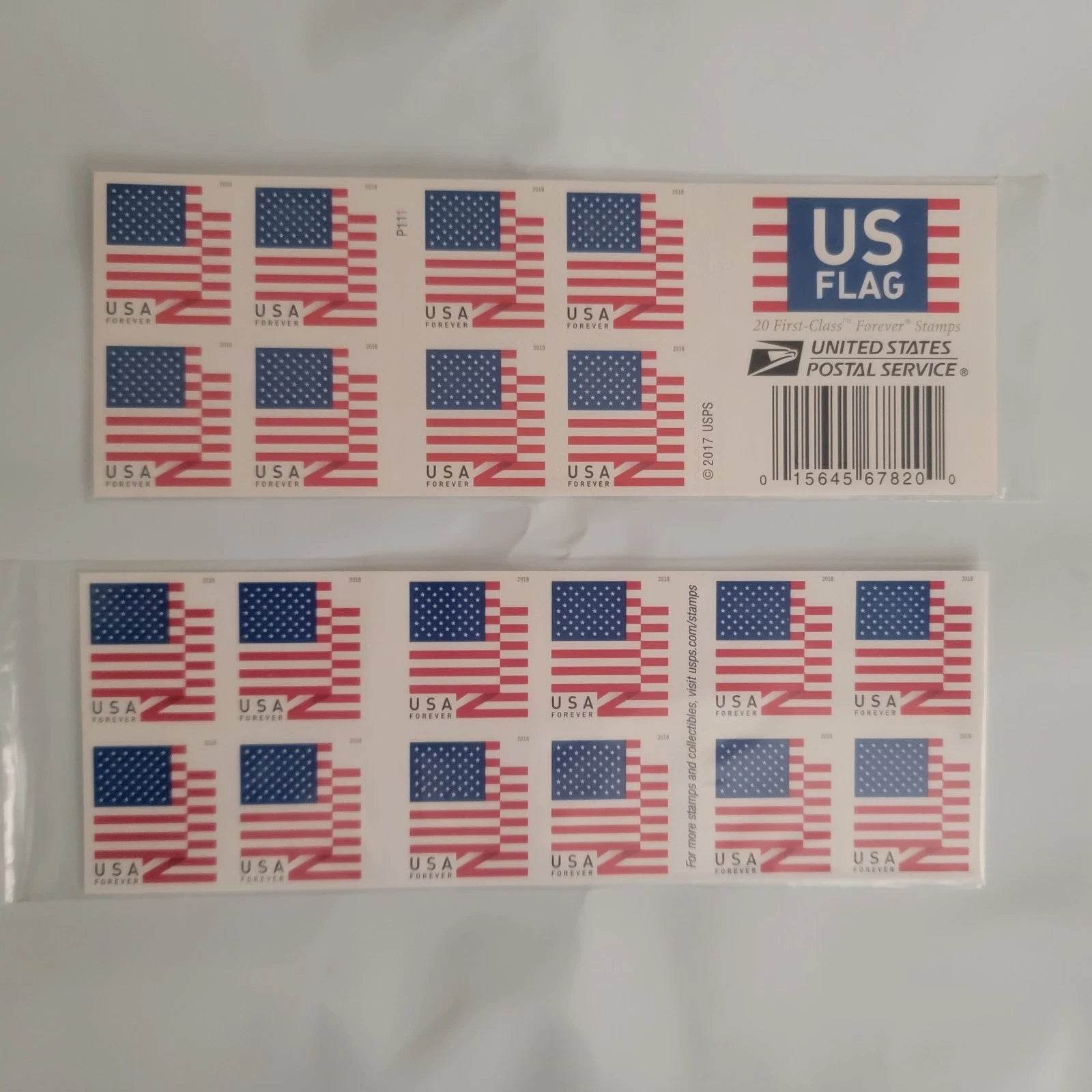 USPS US Flag 2018 Forever Stamps (Sheets of 20) 1set=5Sheets Was $73.00/set - stampworldstore