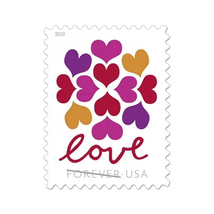 2019 USPS Hearts Blossom Love Forever Stamps 1set=5Sheets Was $73.00/set - stampworldstore