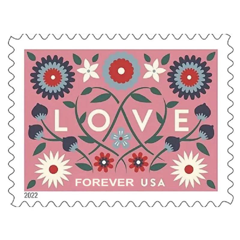 2022 Love Forever Stamps 1set=5Sheets Was $73.00/set - stampworldstore