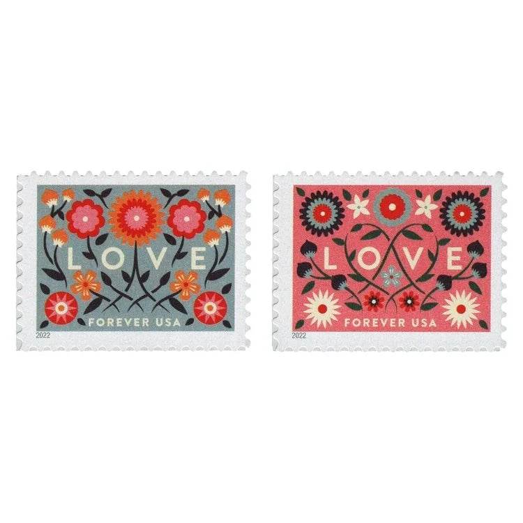 2022 Love Forever Stamps 1set=5Sheets Was $73.00/set - stampworldstore