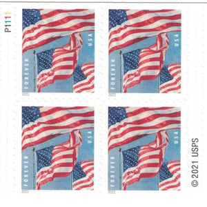 USPS U.S Flag 2022 Forever Stamps 1set=5Sheets Was $73.00/set - stampworldstore