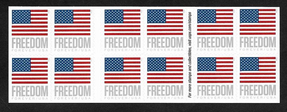 2023 US FREEDOM FLAG 1set=5Sheets Was $73.00/set - stampworldstore