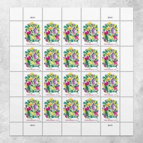 2024 USPS Wedding Blooms Forever Stamps 1set=5Sheets Was $73.00/set - stampworldstore