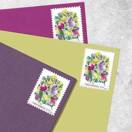 2024 USPS Wedding Blooms Forever Stamps 1set=5Sheets Was $73.00/set - stampworldstore
