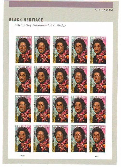 2024 USPS Constance Baker Motley Forever Stamps 1set=5Sheets Was $73.00/set - stampworldstore