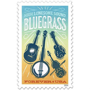 2024 USPS Bluegrass Guitar Forever Stamps 1set=5Sheets Was $73.00/set - stampworldstore