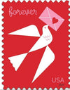 2024 Carrier pigeon love forever stamps 1set=5Sheets Was $73.00/set - stampworldstore