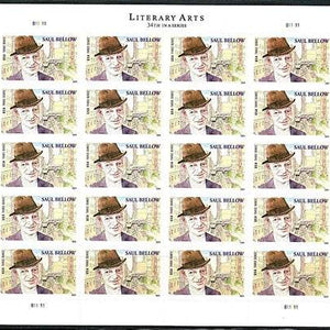 2024 USPS Saul Bellow Forever Stamps 1set=5Sheets Was $73.00/set - stampworldstore