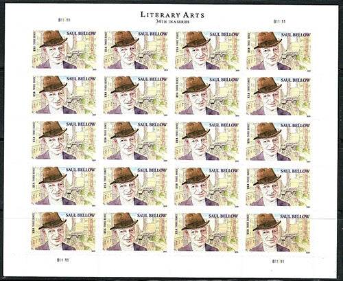 2024 USPS Saul Bellow Forever Stamps 1set=5Sheets Was $73.00/set - stampworldstore