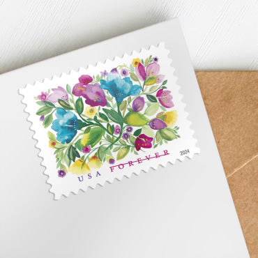 2024 USPS Celebration Blooms Stamps, Sheet of 20 1set=5Sheets Was $73.00/set - stampworldstore