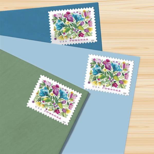 2024 USPS Celebration Blooms Stamps, Sheet of 20 1set=5Sheets Was $73.00/set - stampworldstore