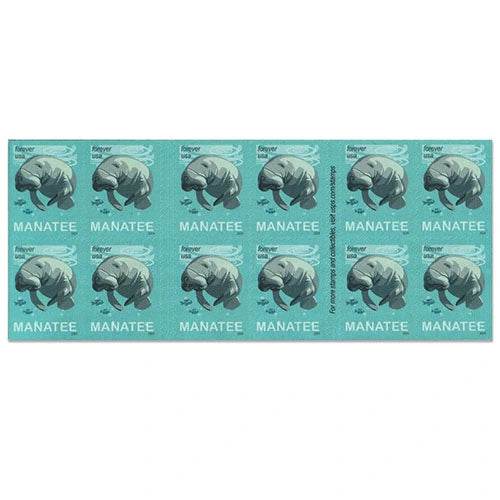 2024 USPS Save Manatees Forever Stamps 1set=5Sheets Was $73.00/set - stampworldstore