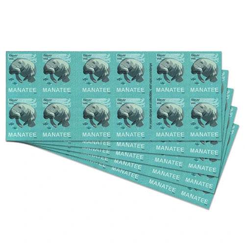 2024 USPS Save Manatees Forever Stamps 1set=5Sheets Was $73.00/set - stampworldstore