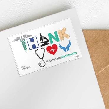 2024 Thank You, Healthcare CommunityStamps, Sheet of 20 Forever 1set=5Sheets Was $73.00/set - stampworldstore
