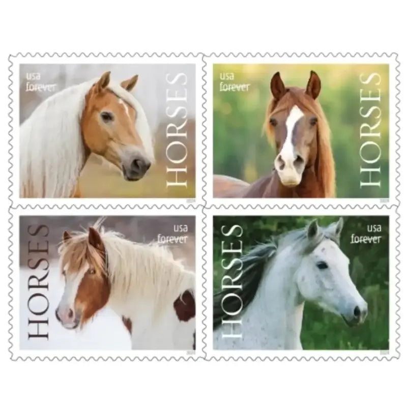 2024 Horses Stamps forever stamps (Sheet of 20) 1set=5Sheets  Was $73.00/set