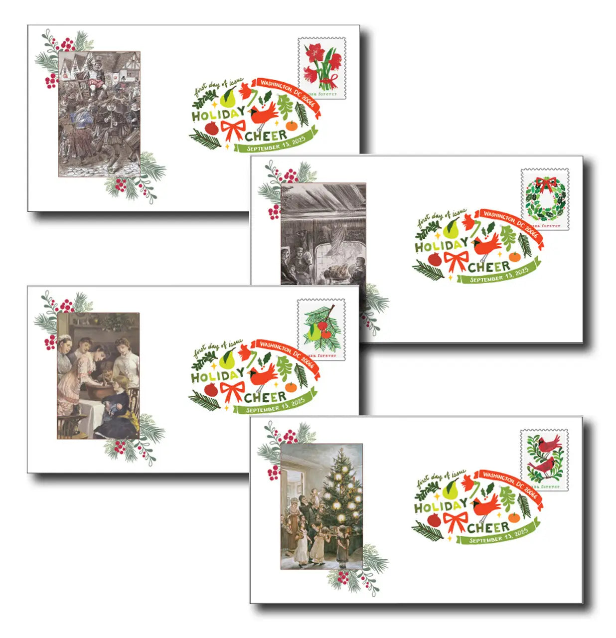 2025 Holiday Cheer 1set=5Sheets  Was $73.00/set