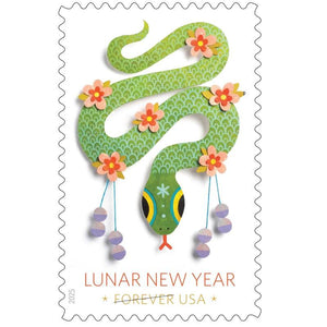 2025 Lunar New Year Year of the SnakeStamps, Sheet of 20 Forever 1set=5Sheets Was $73.00/set - stampworldstore