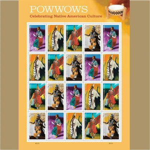 2025 Powwows Celebrating Native AmericanCulture Stamps Sheet of 20 1set=5Sheets Was $73.00/set - stampworldstore