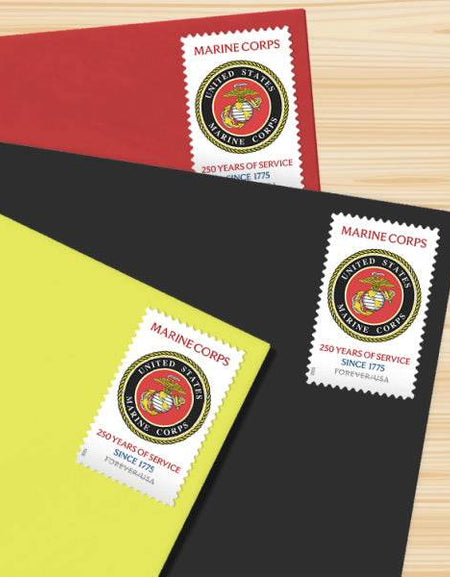 2025 U.S. Marine Corps 250th Anniversary Commemorative Stamps, Sheet of 20 1set=5Sheets Was $73.00/set - stampworldstore