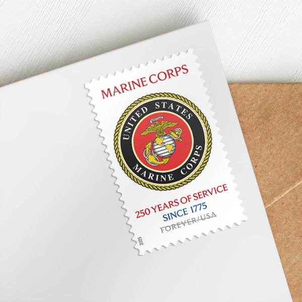 2025 U.S. Marine Corps 250th Anniversary Commemorative Stamps, Sheet of 20 1set=5Sheets Was $73.00/set - stampworldstore