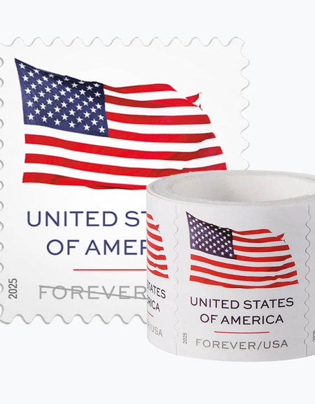 U.S. Flag 2025 Stamps roll coil of 100 Was $73.00/roll - stampworldstore