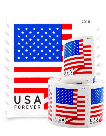 2018 USPS Forever American Flag Stamps Rolls Was $73.00/roll - stampworldstore